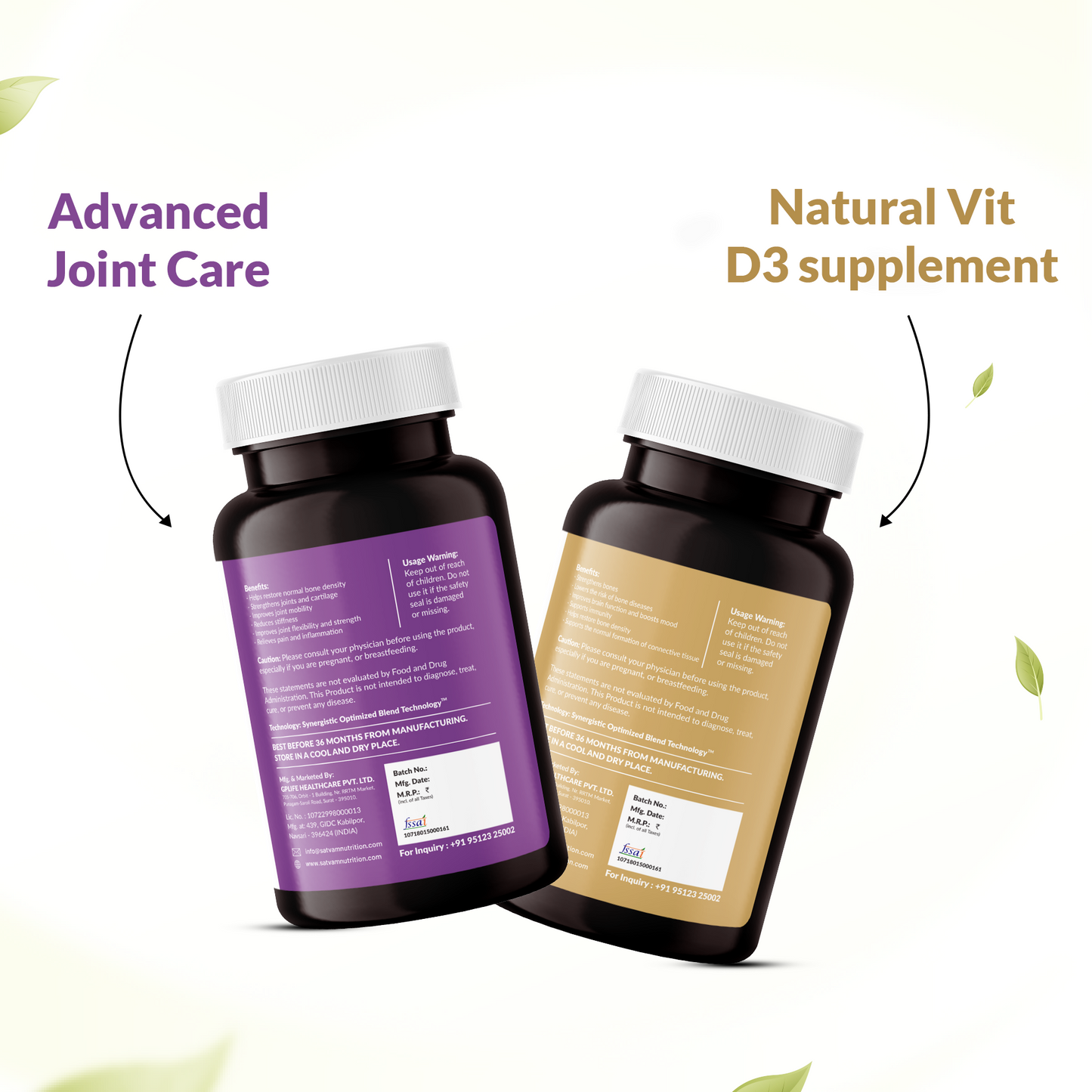 Advanced Joint Care + Natural Vit D3 supplement