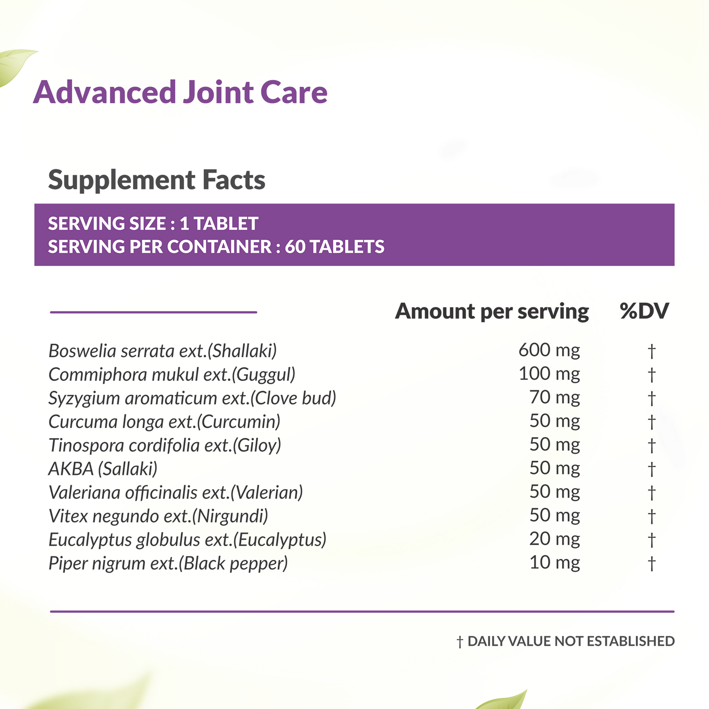 Advanced Joint Care + Natural Vit D3 supplement